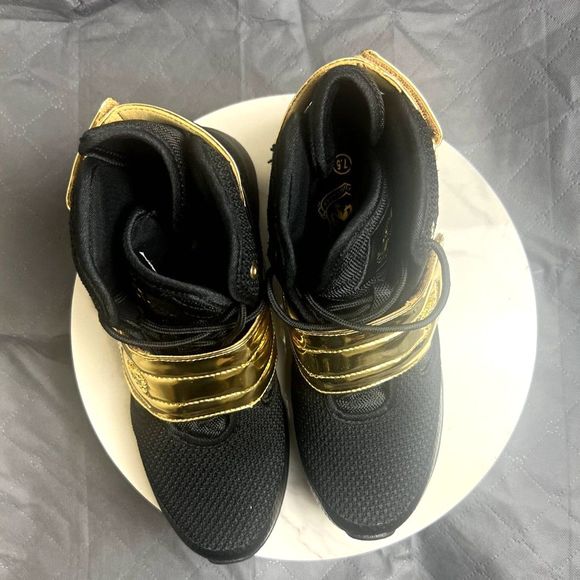 VLADO Men's Atlas 3 High-Top Casual Sneakers Modern Black & Gold SZ 7.5: NWOT - Picture 5 of 14